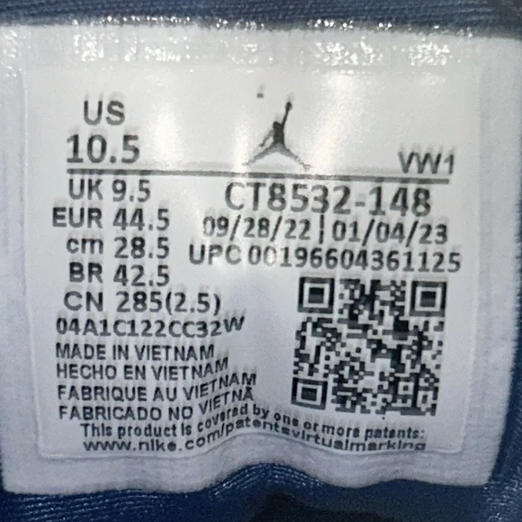 Jordan 3 Retro “Wizards” Men’s Size 10.5 - Picture 8 of 9